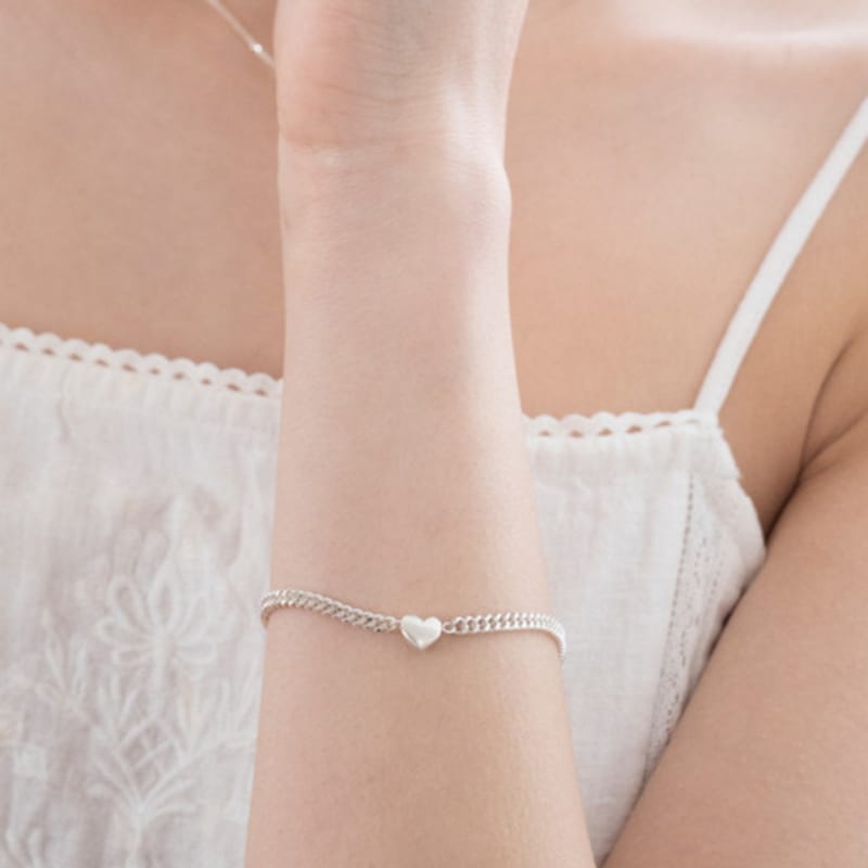 

BEFORE MOONRISE [Silver 925] Blooming Heart Bracelet SB1 Silver