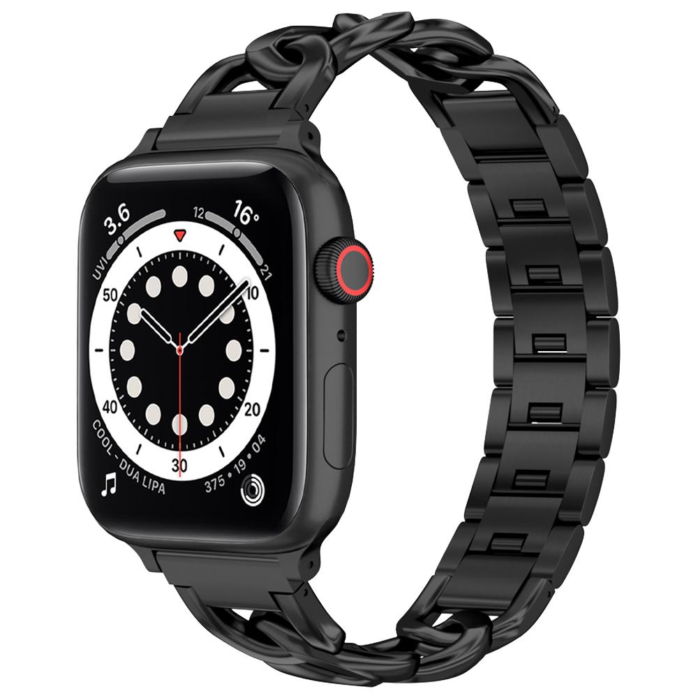 Keepwin Women Classic 304 Stainless Steel Watch Strap Bracelet Diamond Watch Band for Apple IWatch 1 2 3 4 5 6 7 8 9 SE