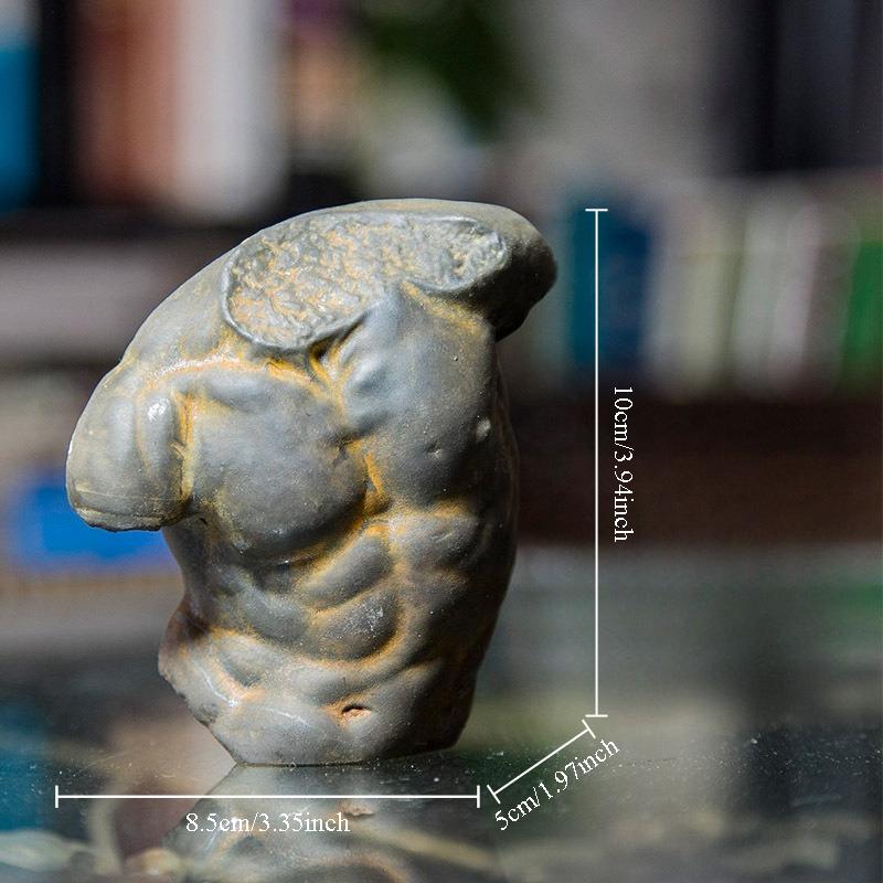 Europäische männliche Körperfigur Retro Charakter Statue Kreative Heimkunst Dekoration Wohnzimmer Büro Schreibtisch Weinschrank Ornament
