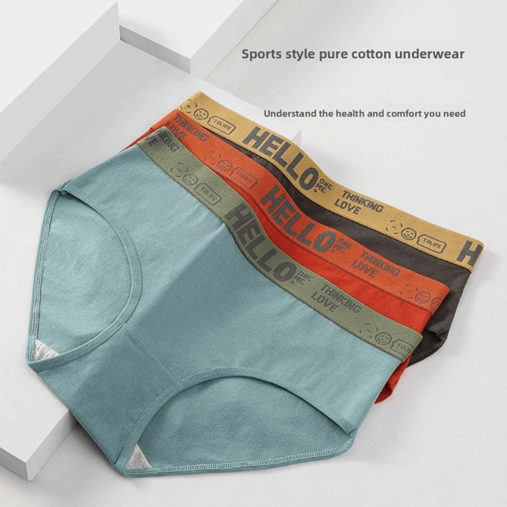 4Pcs Low Waist Women Cotton Panties Set Cotton Crotch Letter Underpants Adolescent