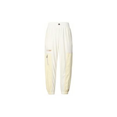 Pantalon de Sport Tricoté Décontracté Rétro Chaud à Revers Coupe Ample Bas Femme Blanc FB8682-133