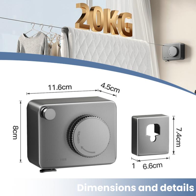 Space-Saving Retractable Clothes Hangers & Invisible Stainless Steel Drying Wire - Durable Indoor Balcony Laundry Accessories