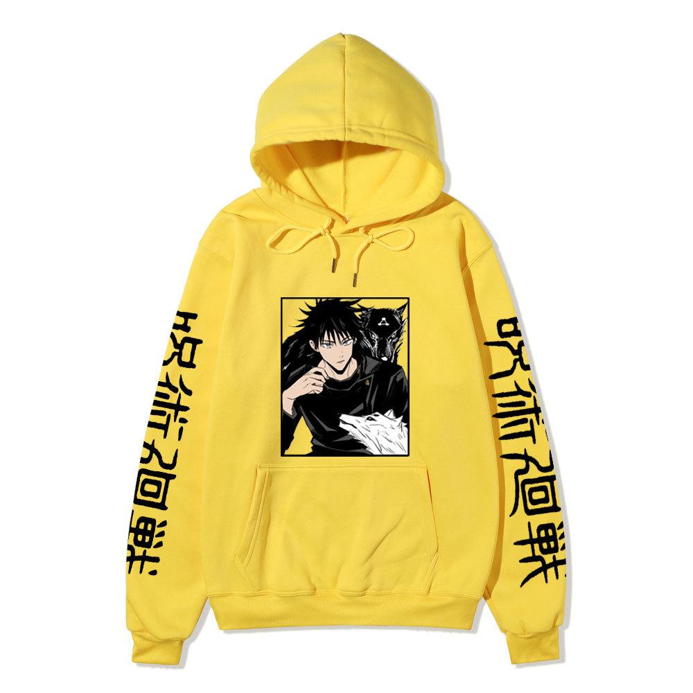 Japanese Anime Hoodie Sweatshirt Jujutsu Kaisen Satoru Gojo Anime Print Soft Fleece Warm Long Sleeve Hooded Sweatshirt