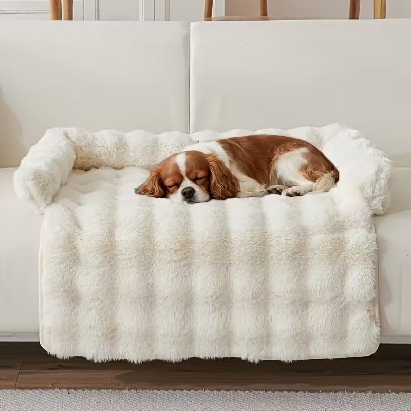 Plush Anti-Scratch Non-Slip Pet Mat for Cats & Dogs - Thickened Sofa Dog Bed