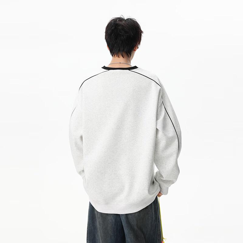 TOM ADAM Fresh Contrast Stitching Crew Neck Sweatshirt