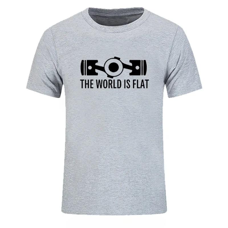 New Summer The World Is Flat Engine T Shirt Short Sleeve Custom Tshirt Style Unisex Oneck Cotton Tshirt Fashion Streetwear Tees