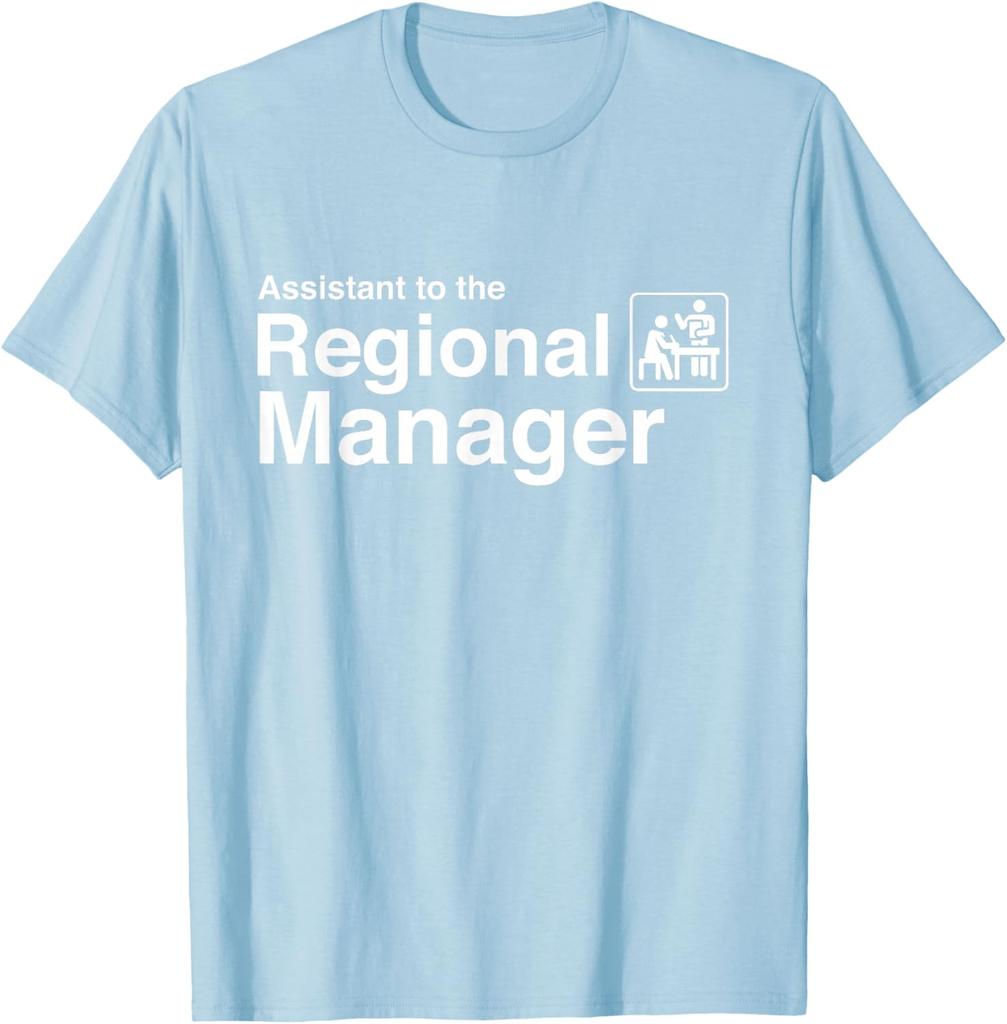 Assistant to the Regional Manager Graphic Print Cotton Short Sleeve TShirt Casual Tee