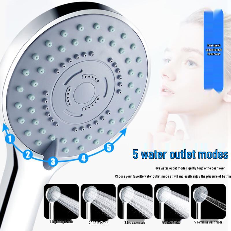 ZISIZ 5-Mode Pressurized Shower Head