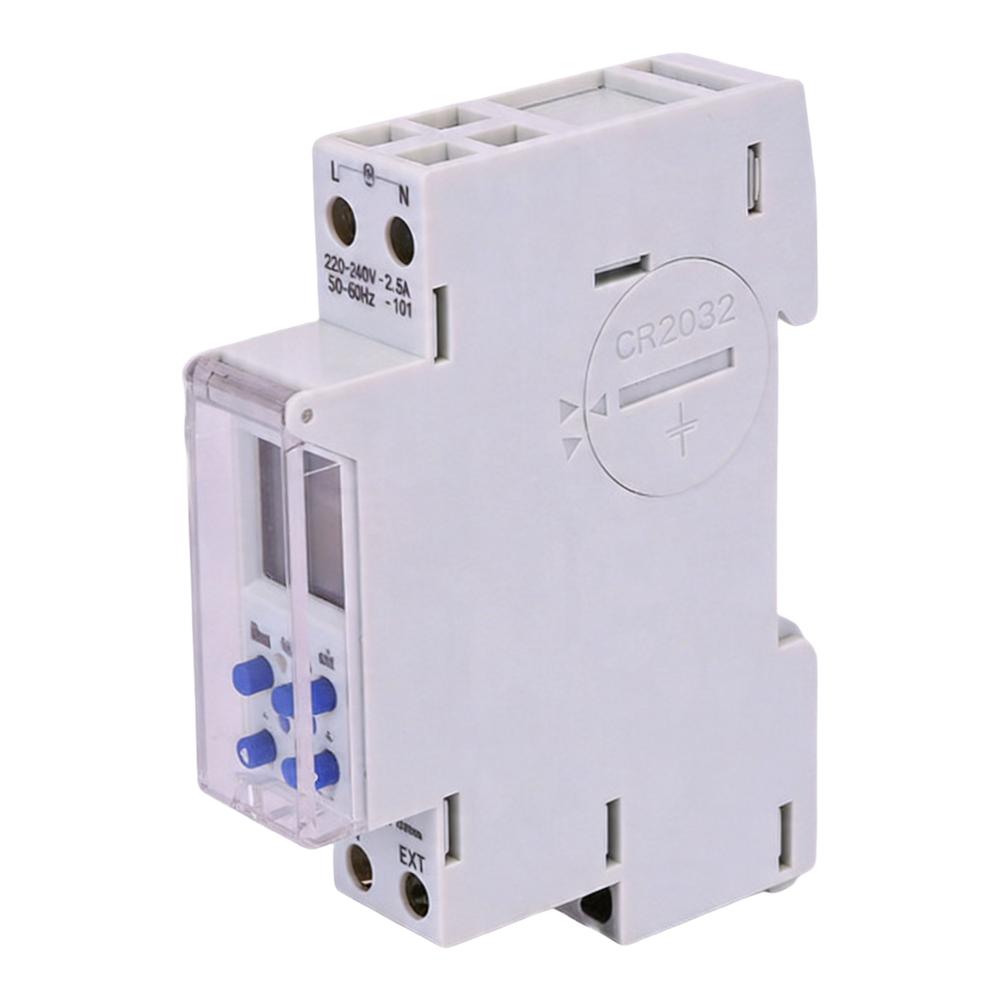 2026 Dual Channel DIN Rail Time Control Switch LCD Digital Display 16A Wide Voltage For Industrial= Lighting For Home=Automation