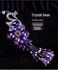 Crystal Swan Car Pendant - Cute and Creative Ornament for Car Interior, Ladies' Jewelry