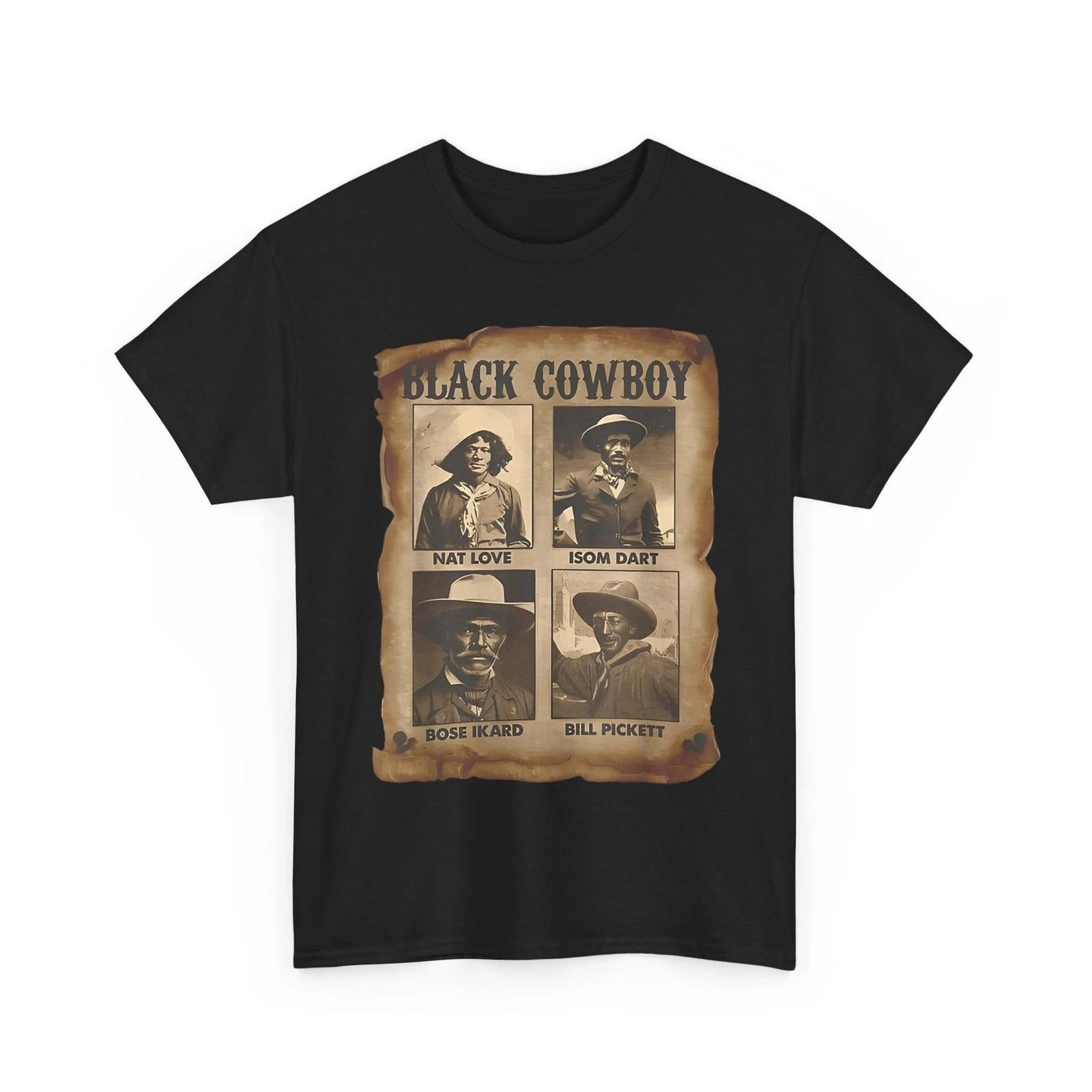 Black Cowboy T shirt, African American Cowboys Vintage Shirt L