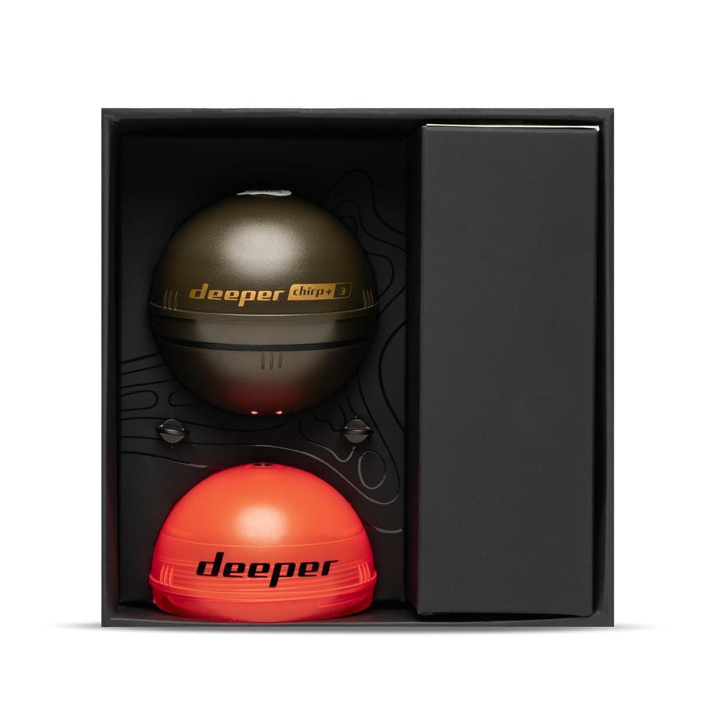 Deeper 3 Wireless Smart Fish Finder with 3D Depth CHIRP Fast Up To 15 Hours of Battery Triple Japanese 2025 Model CHIRP+ Mapping, Built-in GPS,