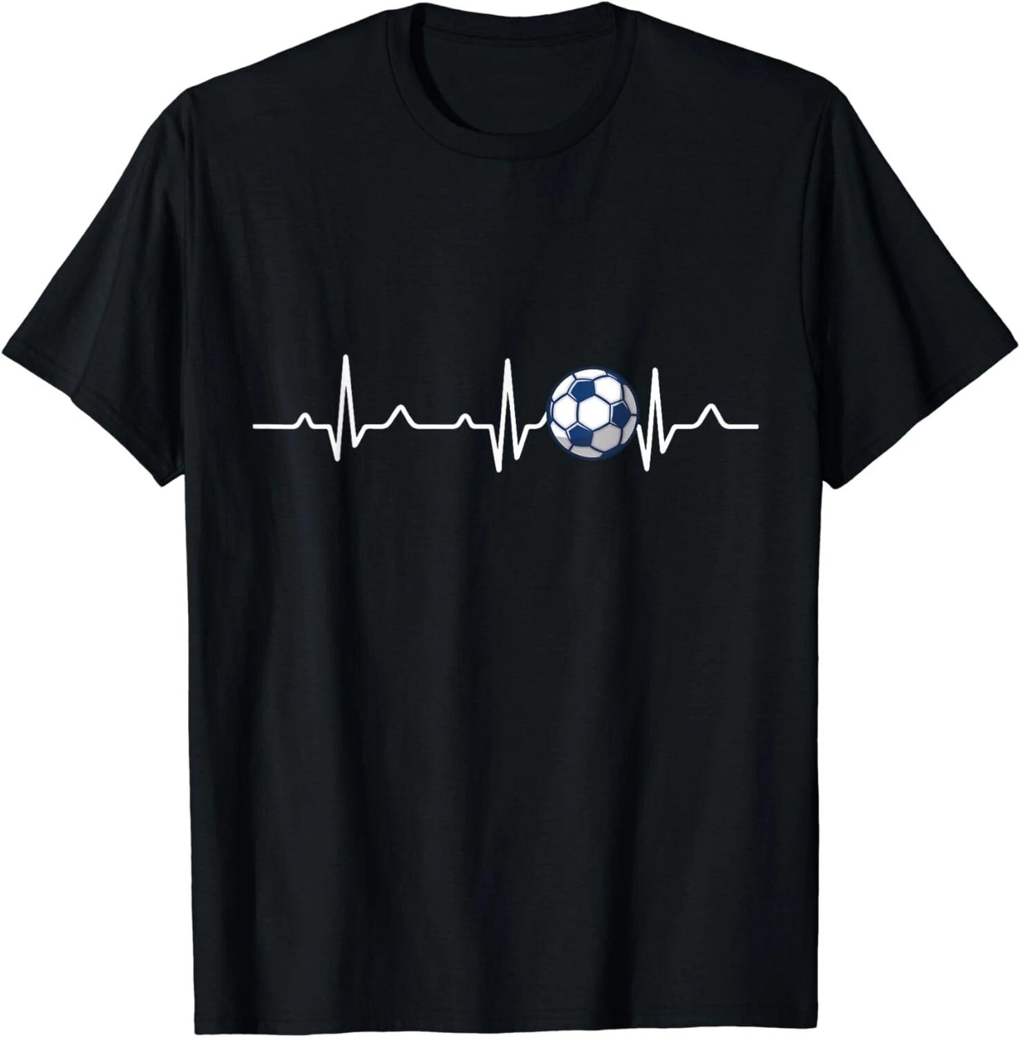 

Heartbeat Soccer Lover Gift Unisex T-Shirt S