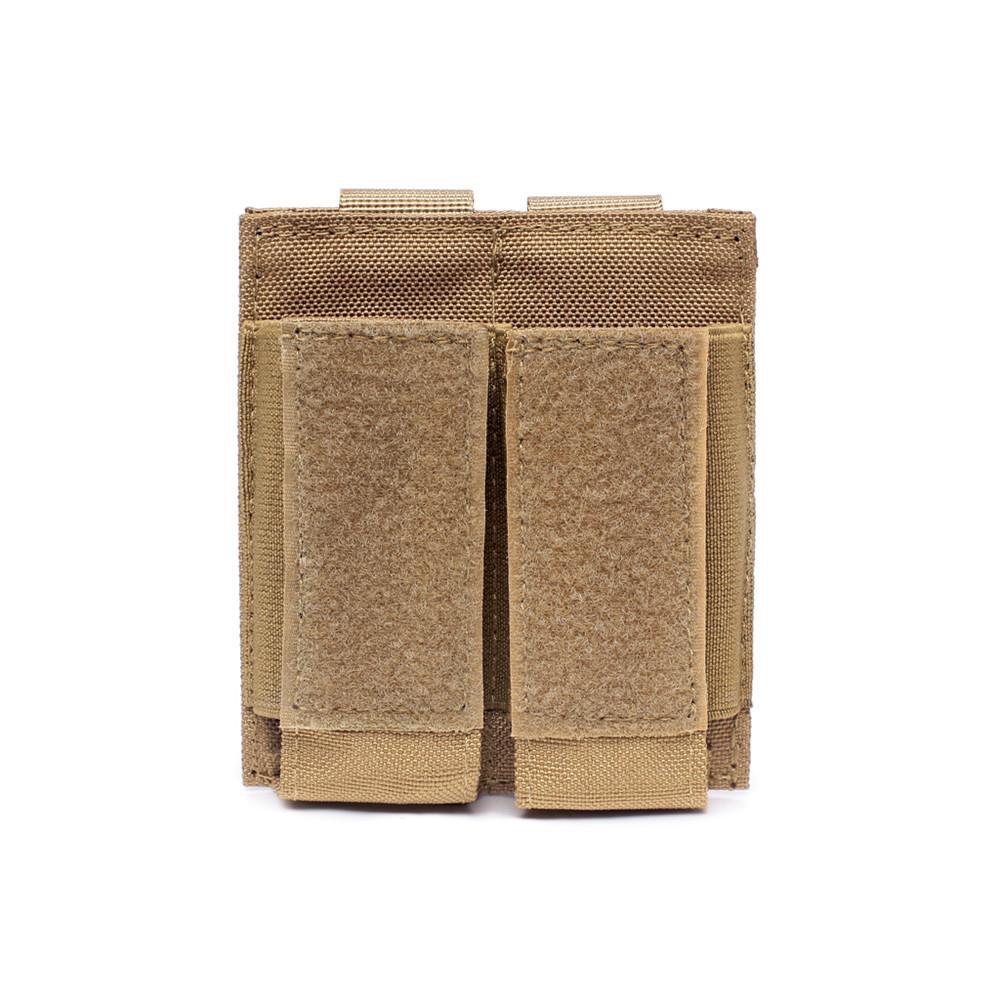 Molle Double 9MM Magazine Pouch Hunting Flashlight Holder EDC Waist Bag Airsoft Mag Holster Storage Bags