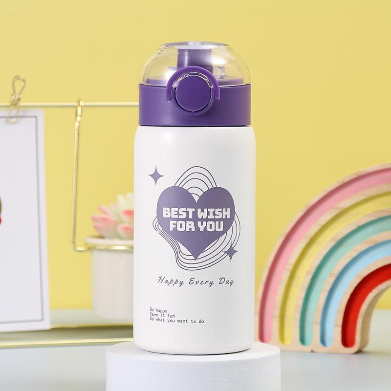 Cartoon Thermos Cup Girls High Appearance Level Stainless Steel Student Children's Water Cup for School Special Cup Men's Water Bottle