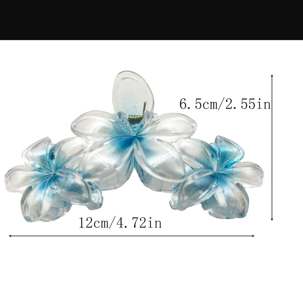 Retro Floral Petal Claw Hair Clip for Women - Large Volume Flower Hair Accessory