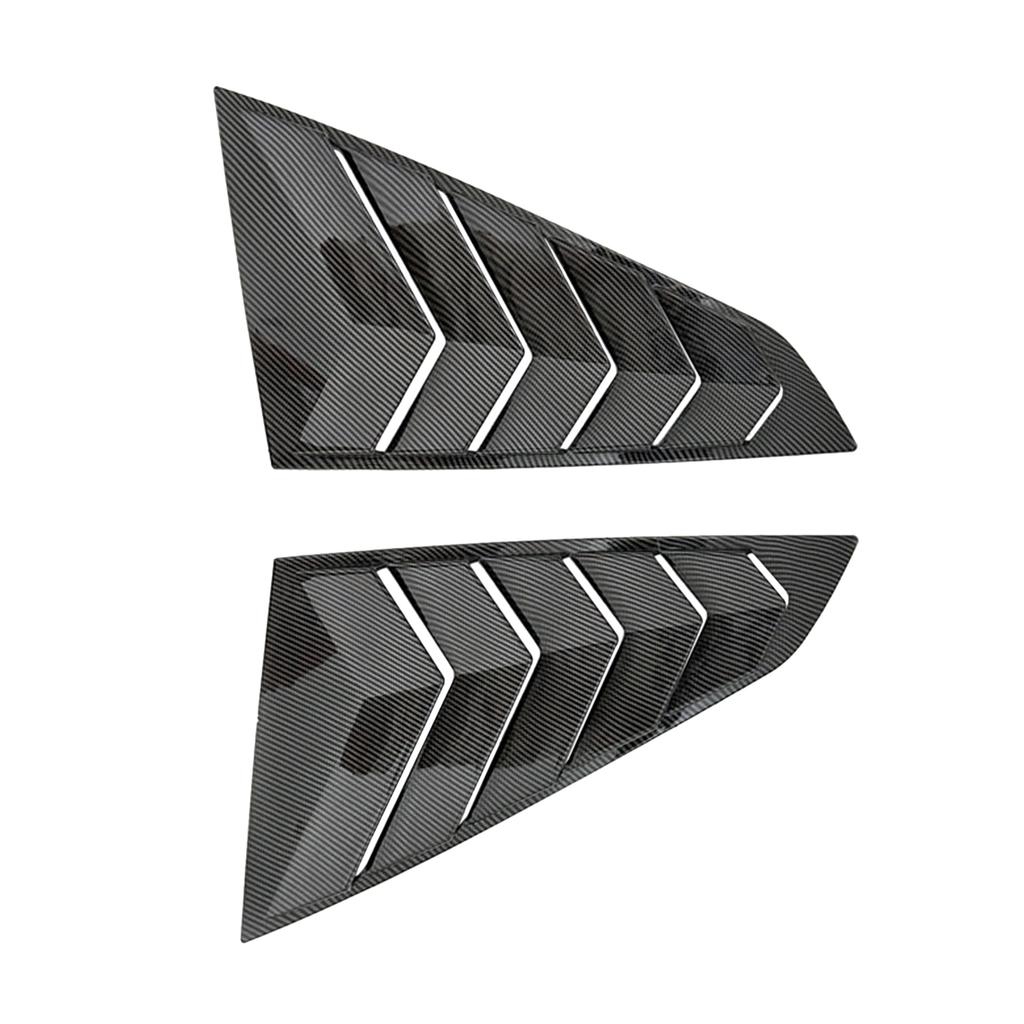Side Window Blind Vent Louver Decoration Cover Trim for Ford Mustang 2026 Quarter Window Trim Car Exterior Accessories ABS Black