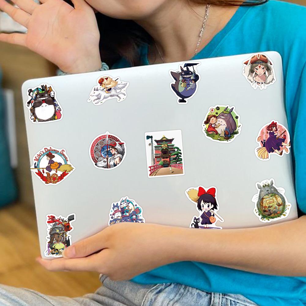 100Pcs Cartoon Hayao Miyazaki Stickers Diy Stickers Scrapbooking Phone Luggage Skateboard Waterproof Decals Sticker