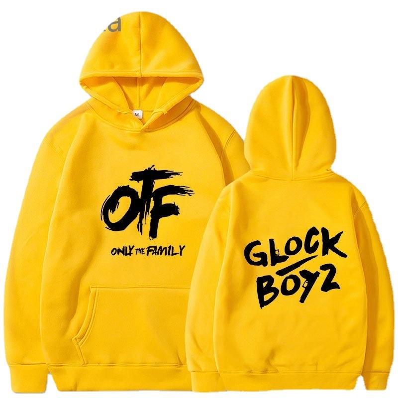 OTF letter print men's hoodie street style men and women couples universal adult autumn and winter comic pattern
