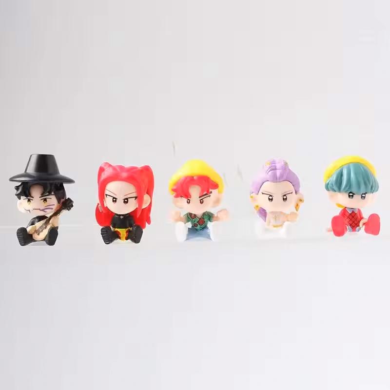 10pcs/Set Kpop Demon Hunters Action Figure Toy Derpys Tiger Rumi Mira Zoey Sussy Figurine Doll For Fans Christmas New Year Gift