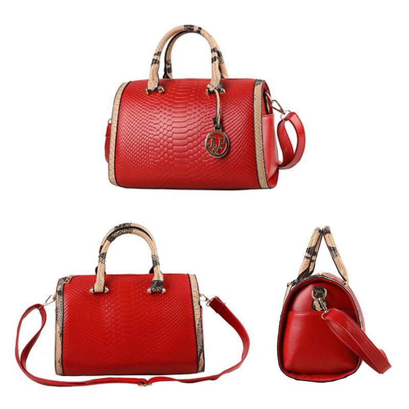 New snake pattern pillow bag Boston handbag women's bag shoulder oblique span bag