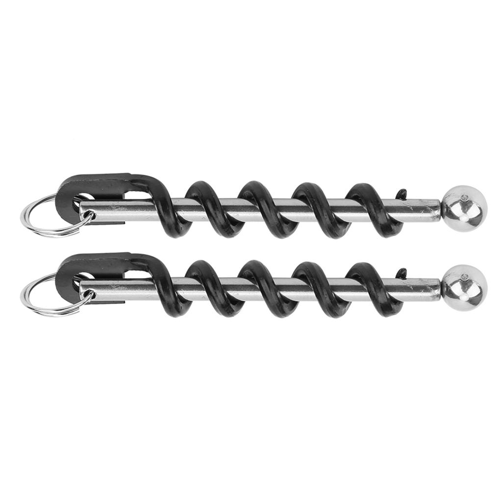 2Pcs Black Portable Stainless Steel Wine Beer Bottle Opener Corkscrew Kitchen Accessories