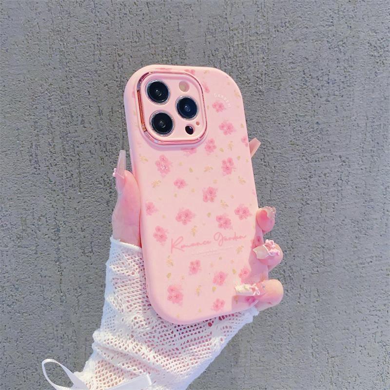 Pale Pink Floral Case for iPhone 17/16 Pro Max & 15/14/13 Pro