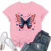 Women's Fashion Casual Printed Round Neck Short Sleeved T-Shirt Top T-Shirt Top Top
