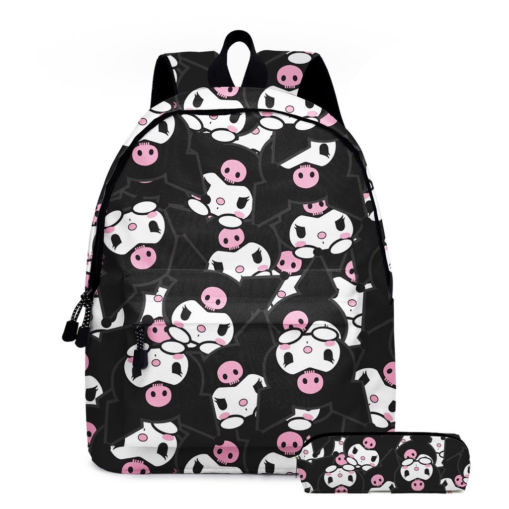 Anime Cartoon Kuromi Two-Piece Backpack Yugui Dog Kt Cat Primary School Bag Children'S Backpack