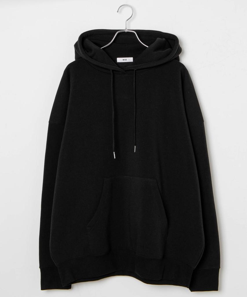 WEGO Large Hoodie Web Solid Pullover Plus Size L Men's Fleece-Lined (Black) - Exclusive, Color, Sweatshirt, Loungewear, Sizes, Gift, Winter/Autumn,