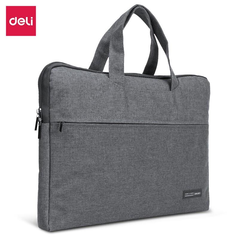 Deli Thickened Business Zipper Briefcase & Document Bag