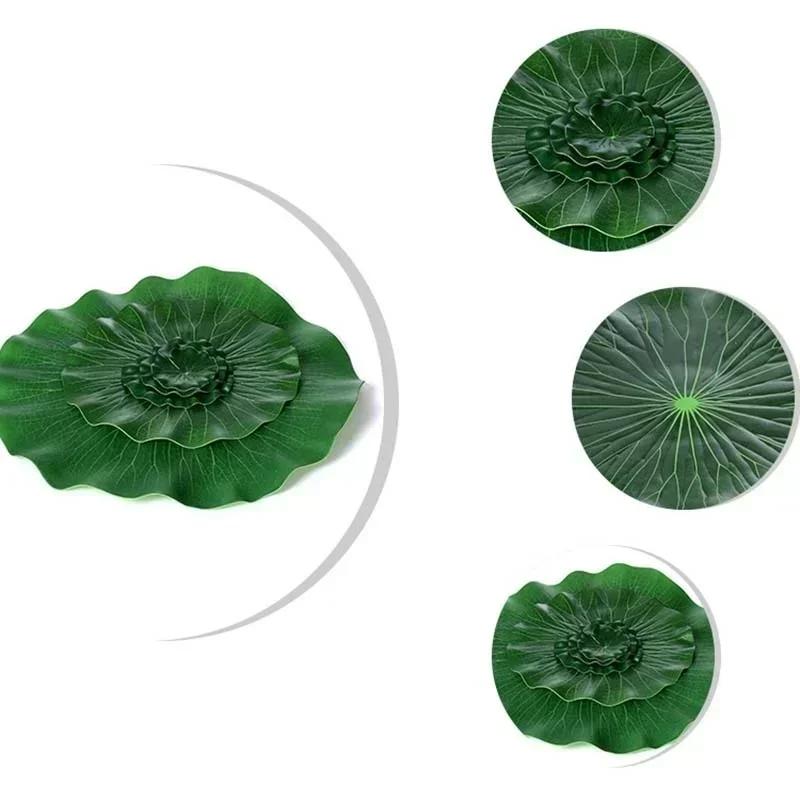 1 Pc Artificial Water Lily Lotus Leaf Without Flower For Floral Pond Garden Flower Artificial Flowers Decor Home Decor