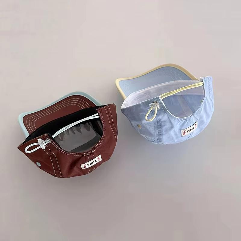 Summer Kids Quick Drying Baseball Cap Korean Letters Thin Breathable Peaked Hats For Children Boys Girls Outdoor Sunshade Hats