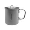 Reine Titan Tasse mit Deckel - Outdoor Camping & Wandern, Klappbarer Griff, Kaffee Wasserbecher