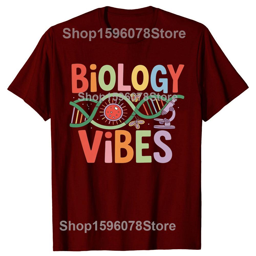 Funny Cell Microscope Biology Teacher School Graphic Tshirts Men Fashion Casual Tshirt 100 Cotton Loose Oversized T Shirt