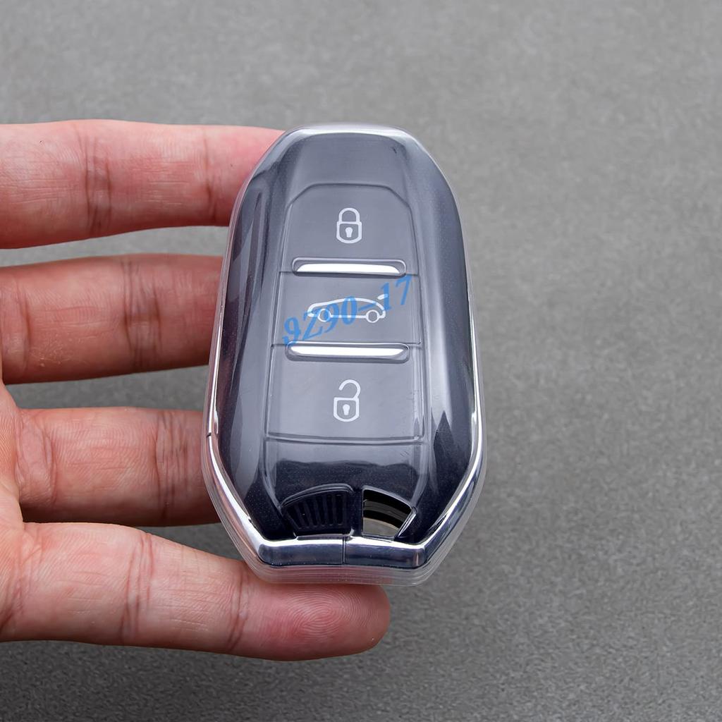 For Citroen C3 C5 Aircross C4 Ds 3 7 9 Crossback Peugeot 2008 3008 5008 308 508 Clear Fully Transparent Car Smart Key Cover Case