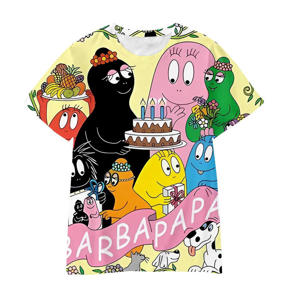 

Cute Baba Papa Cartoon Anime 3D Digital Printed Children s T-shirt Casual Fashion Comfortable Soft Cartoon Loose T-shirt 130