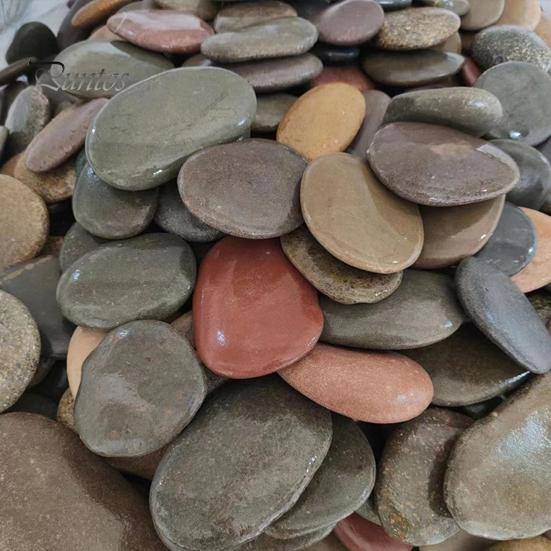 5 Pcs Painting Pebbles Natural River Rocks Smooth Unpolished Flat Pebbles for Kids Adults Painting Art DIY Crafting Garden Decor