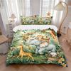 Jungle Safari Friends Print 3Pcs Bedding Setduvet Cover With 2 Bedropillowcase Home Birthday Gift