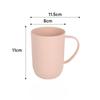 Pure Color Wheat and Lily-of-the-valley Bathroom Mouthwash Cup. Household Plastic Handle Material Drinking Cup and Toothbrush Cup.