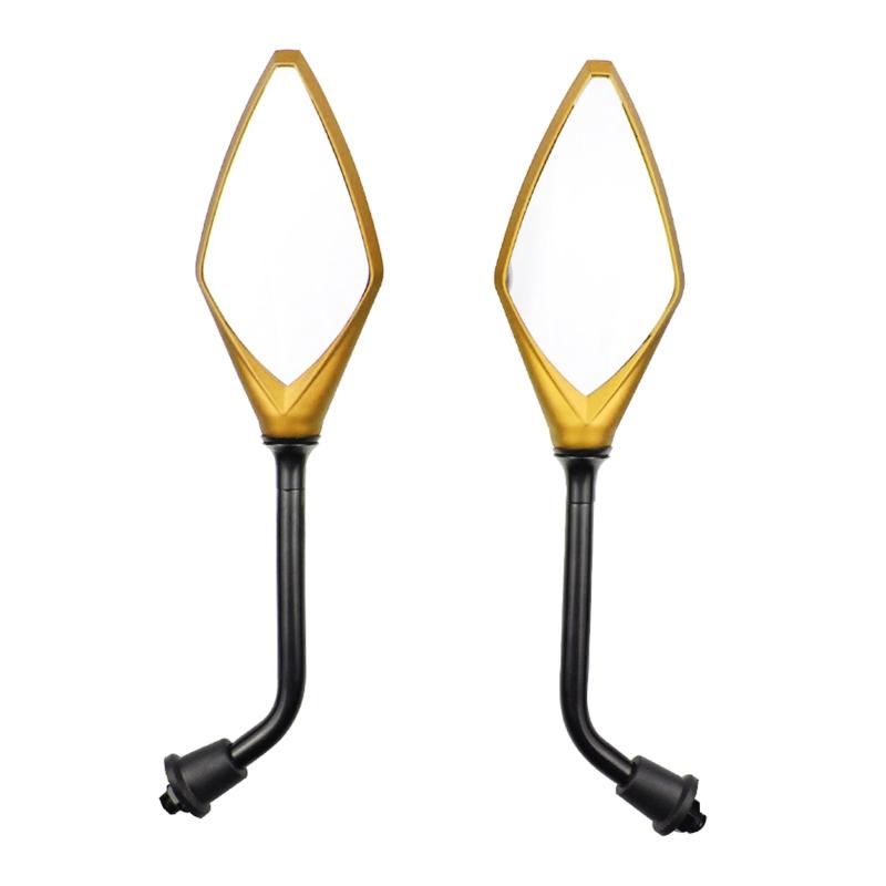 1 Pair Motorcycle Rearview Mirror Scooter Motocross Rearview Mirrors Electrombile Back Side Convex Mirror 10mm Universal