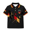 Kids Polo Shirt Short Sleeve Button Down Collar Geometric Print Casual Fit Lightweight Breathable Fabric Summer Wear for Boys