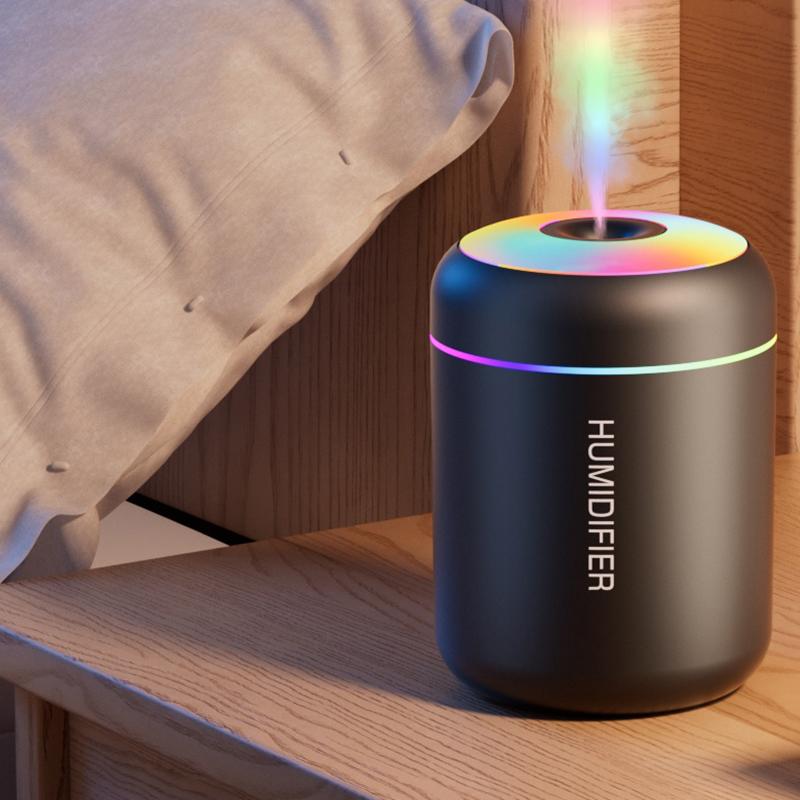 New Humidifier Household Car Fog Volume Mute Small Colorful Atmosphere Lamp Desktop Mini Humidifier.