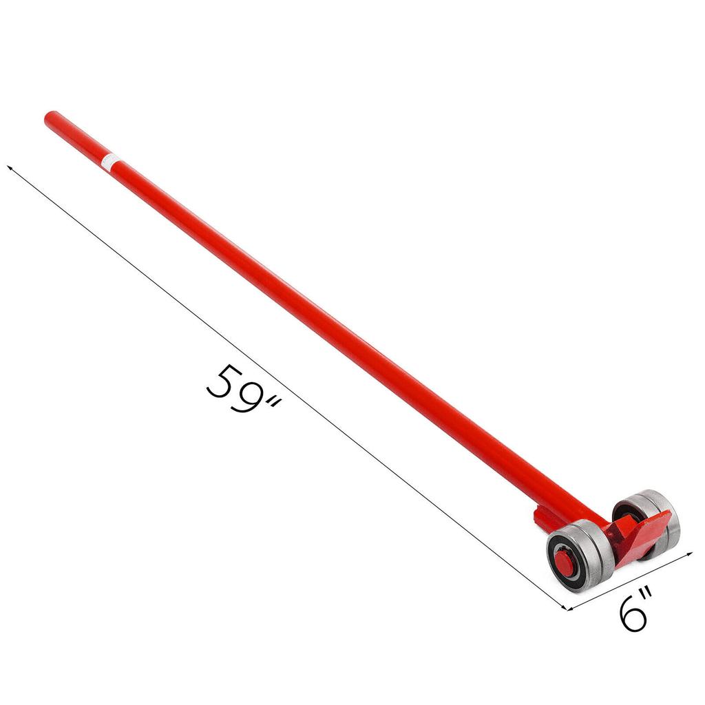SucceBuy 5-6FT Pry Lever Bar 6600LBS Labor-saving Durable Wheels Tilt Off Ground Ergonomic Handle for Metallurgy Manufacturing