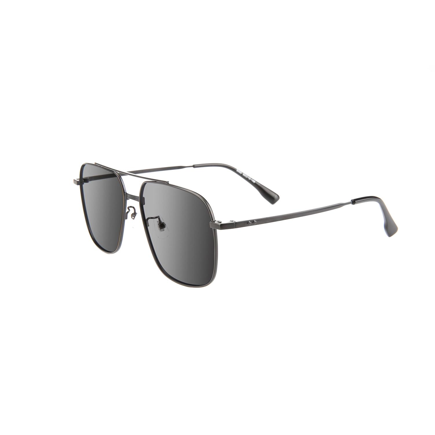

Outdoors Double Beam Square Prescription Sun Glasses With Degree Metal Prescription Optical Eyeglasses For Men 0 -0.5 -0.75 To -6.0 Myopia-4.00