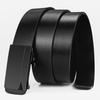 Simple Men's Belt Automatic Buckle Genuine Leather Belt for Men Young Men Business Versatile Cowhide Belt for Men Middle Aged and Young Men