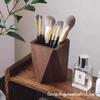 Black Walnut Pen Holder - Desktop Stationery Organizer, Creative Student Gift, Customizable with Logo