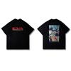 Stylisches Schwarzes Baumwoll-T-Shirt mit Neon Genesis Evangelion EVA-Logo und ikonischen Einheiten 00/01/02 Print für Damen und Herren