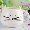 Keramik Süße Katzen Tassen mit Löffel Kaffee Tee Milch Tier Tassen mit Griff Schwarz und Weiß Paar Tasse 400ml Trinkgeschirr Schöne Geschenke