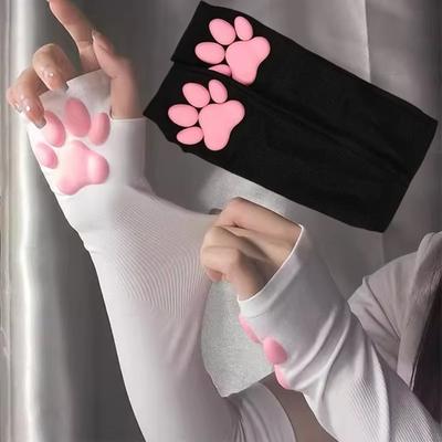 Ice Silk 3D Cat Claw Sunscreen Sleeves Quick-drying Hand Protector New Arm Sleeve  Cospaly